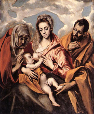 The Holy Family with Saint Anne,<br>El Greco