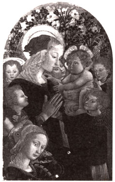 Madonna and Child, with the Infant Saint John, Saint Catherine and Angels,<br>Pseudo Pier Francesco Fiorentino