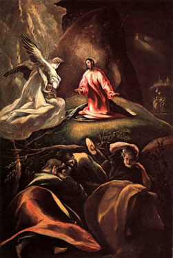 The Agony in the Garden, El Greco (Domenikos Theotokopoulos).<br> This painting is one of El Grecos most renowned.